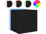 Pensile Tv Con Luci Led Nero 40,5X35X40 Cm