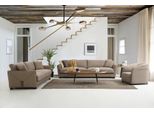 Set Divano 331 Posti Poltrona Tre Posti Tessuto Moderno Beige Set 3 Pezzi