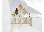 Set Credenza Con Specchio Credenza Credenza Beige Cassettiera Set In Legno