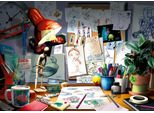 Ravensburger - Puzzle 1000 Disney Pixar La Scrivania Degli Artisti