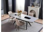 Set Sala Da Pranzo Tavolo Da Pranzo 4X Sedie Gruppo Tavolo 5 Pezzi. Completo 5 Pezzi