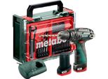 Metabo Trapano A Percussione Powermaxx Sb Basic Set Officina Mobile + 2 Batterie Li-Ion 12V/2,0 Ah Con Caricatore Lc 40 + 41 Componenti