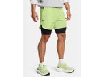 Under Armour Ua Peak Woven 2In1 Sts - Verde Asfalto, Taglia:S