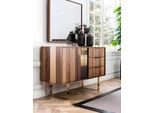 Cassettiera Design Legno 2 Pezzi Cassettiera Specchio