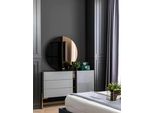 Cassettiera Specchio Console Lusso Cassettiera Grigia Legno Design Set Credenza