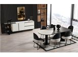 Set Da Pranzo Gruppo Sala Da Pranzo Zona Pranzo Tavolo Da Pranzo Sedie 7 Pezzi Legno Nero