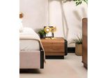 Comodino Lusso Legno Marrone Tavolo Console Comodini Stile Console