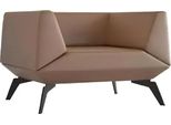 Poltrona Design Divano Divano Seduta Lusso Orecchie Seduta Relax Pelle Lounge Tappezzeria