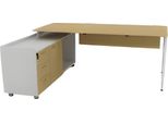 Elegante Scrivania D'angolo Per Ufficio Mobili In Legno Scrivania Da Lavoro Beige Tavolo
