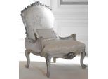 Poltrona Imbottita Trono Barocco Rococò In Vero Legno Mobili Italiani Monoposto