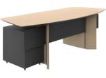 Scrivania Moderna Per Ufficio Scrivania Nera Marrone Mobili In Legno Ambiente Di Lavoro