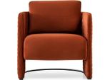 Poltrona Wing Chair Poltrona Cocktail Poltrona Moderna Tessuto Rosso Design Seduta