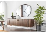 Credenza Cassettiera Credenza Specchio Legno Marrone Credenza Armadi Set 2 Pezzi.