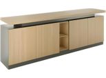 Elegante Schedario Grigio Marrone Mobili Per Ufficio Scaffale In Legno Spazio Di Lavoro