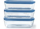 Pyrex® Pure Glass Collection Barattolo Per Alimenti In Vetro Borosilicato Con Coperchio In Vetro Borosilicato, 1,5 Litri X 3 Pezzi, Adatto Per Forno, Microonde