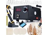 Rosfix Stazione Di Combustione A Legna 60W / Bruciatore A Legna Con Display Black Fenix RBB60W + Spugna Per Punte Di Saldatura 50X35Mm 1 Pz.