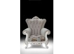 Poltrona Chesterfield Design Tappezzeria Lusso Tessile Bianco Divani Soggiorno