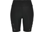 Urban Classics TB4354 | Pantaloncini Da Ciclismo A Vita Alta In Rete - Colore: Nero - Taglia: L