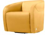 Sessel Egoitaliano "Charlottaas Clubsessel, Designsessel, Modern Und Zeitlos, Bequem", Gelb, B:73Cm H:73Cm T:76Cm, Leder »Bull« (Echtes Rindsleder). Geschliffenes, Pigmentiertes Und Behandeltes Rindsleder Mit Einer Dicke Von 1, 3-1, 5 Mm. Dieses Leder Zeigt Eine Ziemlich Weiche Hand Mit Einem Halb Undurchsichtigen Aussehen. Es Handelt Sich Um Ein GeschüTztes Leder. Eine Leichte Deckschicht SchüTzt