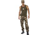 Smiffys - Costume "Deluxe"" - Uomo SM1038 (M Regular) (Verde Khaki)"