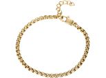 Armband Firetti "Schmuck Geschenk Edelstahl Armschmuck Armkette Venezianerkette Color", Gold (Gelbgoldfarben), ArmbäNder, Damen, 21Cm, Edelstahl, Armband