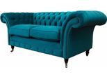 Divano Chesterfield 2 Posti Imbottitura Seduta Tessuto Divano Divano Nuovo