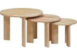 Syfax™ Tavoli Da Caffè Nido 3 Pcs Nero Legno Di Mango Massello