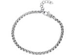 Armband Firetti "Schmuck Geschenk Edelstahl Armschmuck Armkette Venezianerkette Color", Silber (Edelstahlfarben), ArmbäNder, Damen, 21Cm, Edelstahl, Armband