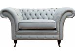 Poltrona Tappezzeria Divano Tessile Chesterfield Divani 1 Posto Monoposto Grigio