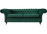 Divano 3 Posti Verde Divani Stile Salotto Design Chesterfield Nuovo
