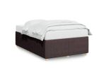 Vidaxl Struttura Letto Senza Materasso Marrone Scuro 120X190 Cm Tessuto