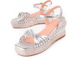 Montevita Esparto Sandalo Con Zeppa Salia4 Argento