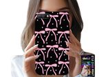 Custodia Per Huawei Y6 2018 - Nastro Nero E Rosa Fiocchi Di Nastro