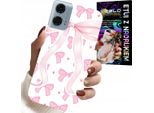 Custodia Per Motorola G24 / G04 - Nastri Rosa Nastro Modelli Alla Moda Custodia