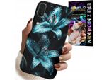 Custodia Per Huawei P20 - Gigli Turchesi Fiori Custodia + Vetro