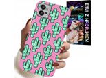 Custodia Per Motorola G32 - Cactus, Cactus Su Sfondo Rosa + Pellicola Protettiva