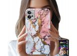 Custodia Per Motorola G32 - Rosa E Bianco Marmorizzato, Motivi In Pietra