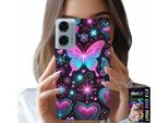 Custodia Per Motorola Moto G35 - Farfalla Colorata Cuore Modelli Alla Moda Custodia