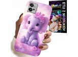 Custodia Per Motorola G32 - Dolce Elefantino Su Sfondo Rosa Custodia + Pellicola Protettiva