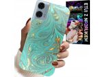 Custodia Per Motorola G34 5G - Motivi Marmorizzati + Pellicola In Idrogel