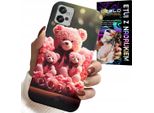 Custodia Per Motorola G32 - Famiglia Di Orsacchiotti Rosa Regalo + Pellicola Protettiva