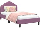 Syfax™ Struttura Letto Bambini Con Testata Viola 80 X 160 Cm Velluto