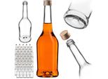 Bottiglie Per Liquore Kadax 500Ml, 50 Pezzi, Bottiglie Vuote Per Il Riempimento Di Olio, Aceto, Liquore, Vino E Grappa, Bottiglie Di Vetro, Bottiglie Di Grappa, Bottiglie Di Succo (Oro)
