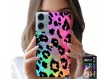 Custodia Per Motorola Moto G35 - Colorata Pantera Arcobaleno Retro In Vetro