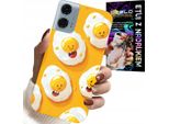 Custodia Per Motorola G24 / G04 - Custodia Con Uova Sorridenti + Pellicola Protettiva