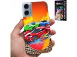 Custodia Per Motorola G24 / G04 - Per Bambini, Auto Da Corsa + Pellicola Protettiva