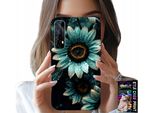 Custodia Per Realme 7 - Gerbera Blu Margherita Fiore + Pellicola Protettiva