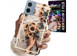 Custodia Per Motorola E15 / G05 - Motivo Floreale Girasoli Girasoli