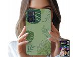 Custodia Per Motorola Moto E22 / E22I - Motivi Floreali Con Foglie Verdi