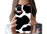 Custodia Per Realme 8 / 8 Pro - Nero - Bianco Patch Cow, Motivi Alla Moda